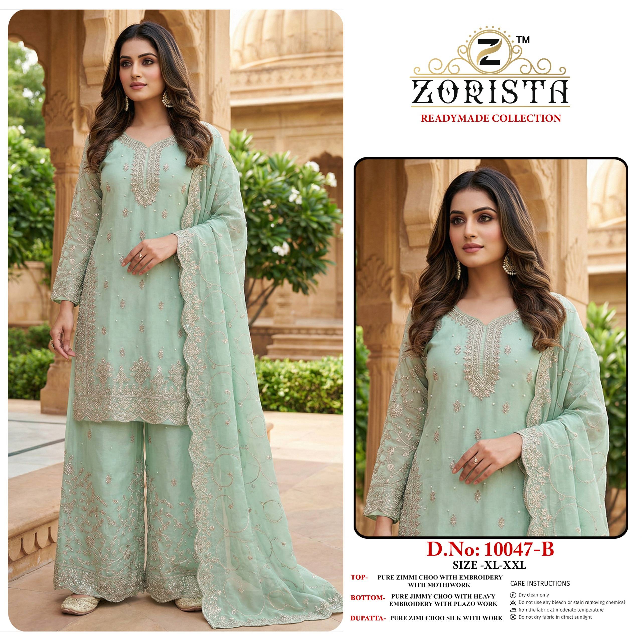 10047 COLOURS BY ZORISTA Pakistani Stylish Embroidered PURE ZIMMI CHOO READYMADE Dresses At Wholesale Price